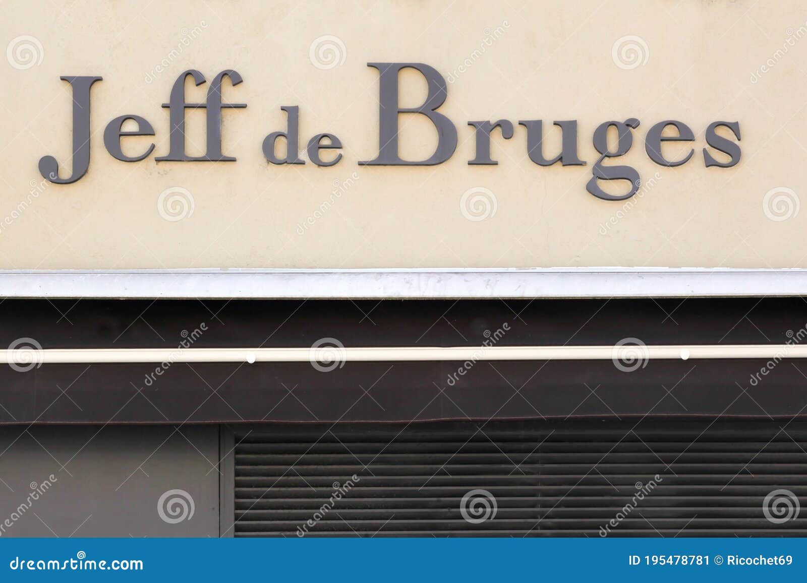 Logo De Jeff De Bruges Sur Une Paroi Photo éditorial - Image du