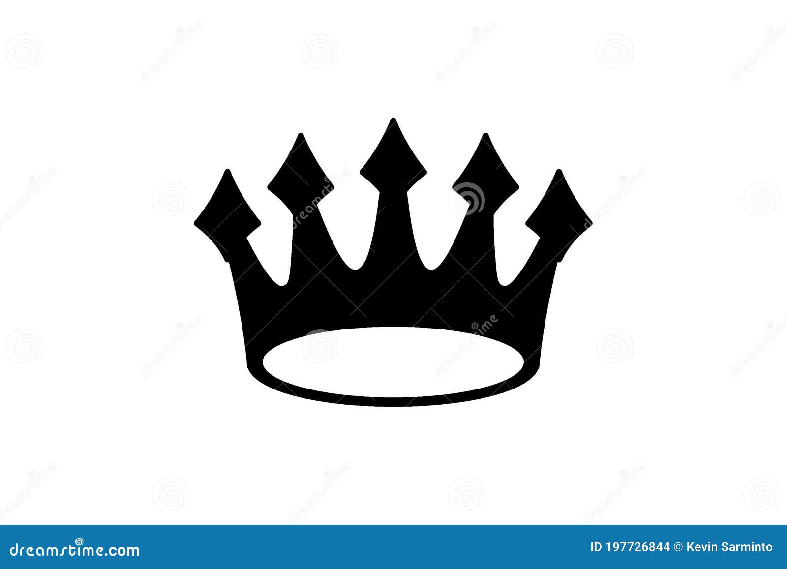 Logo de la corona de rey ilustración del vector. Ilustración de