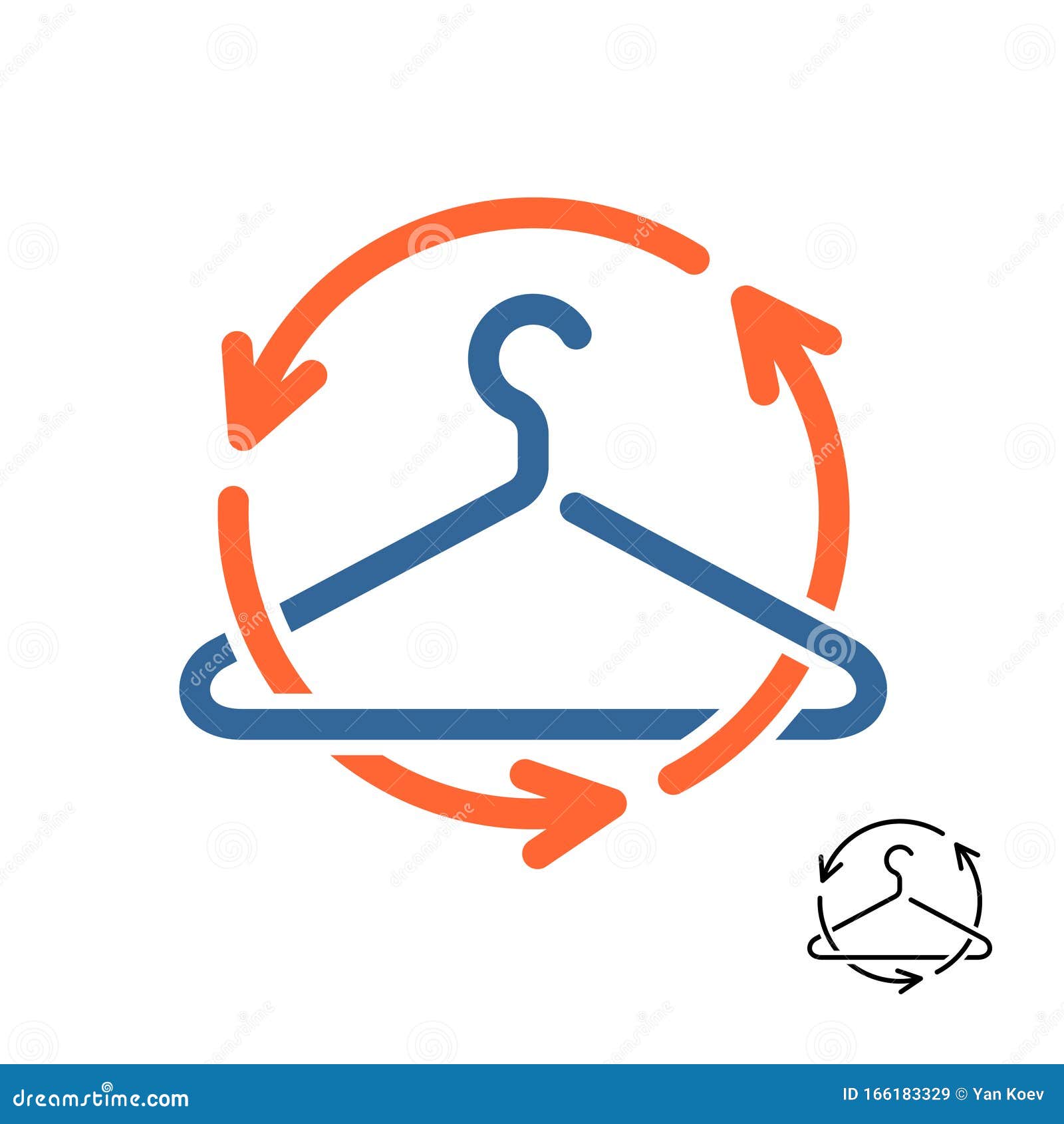 Logo De La Tienda De Segunda Mano Símbolo De Ropa De Reciclaje Ilustración del Vector - Ilustración mano, camisa: 166183329