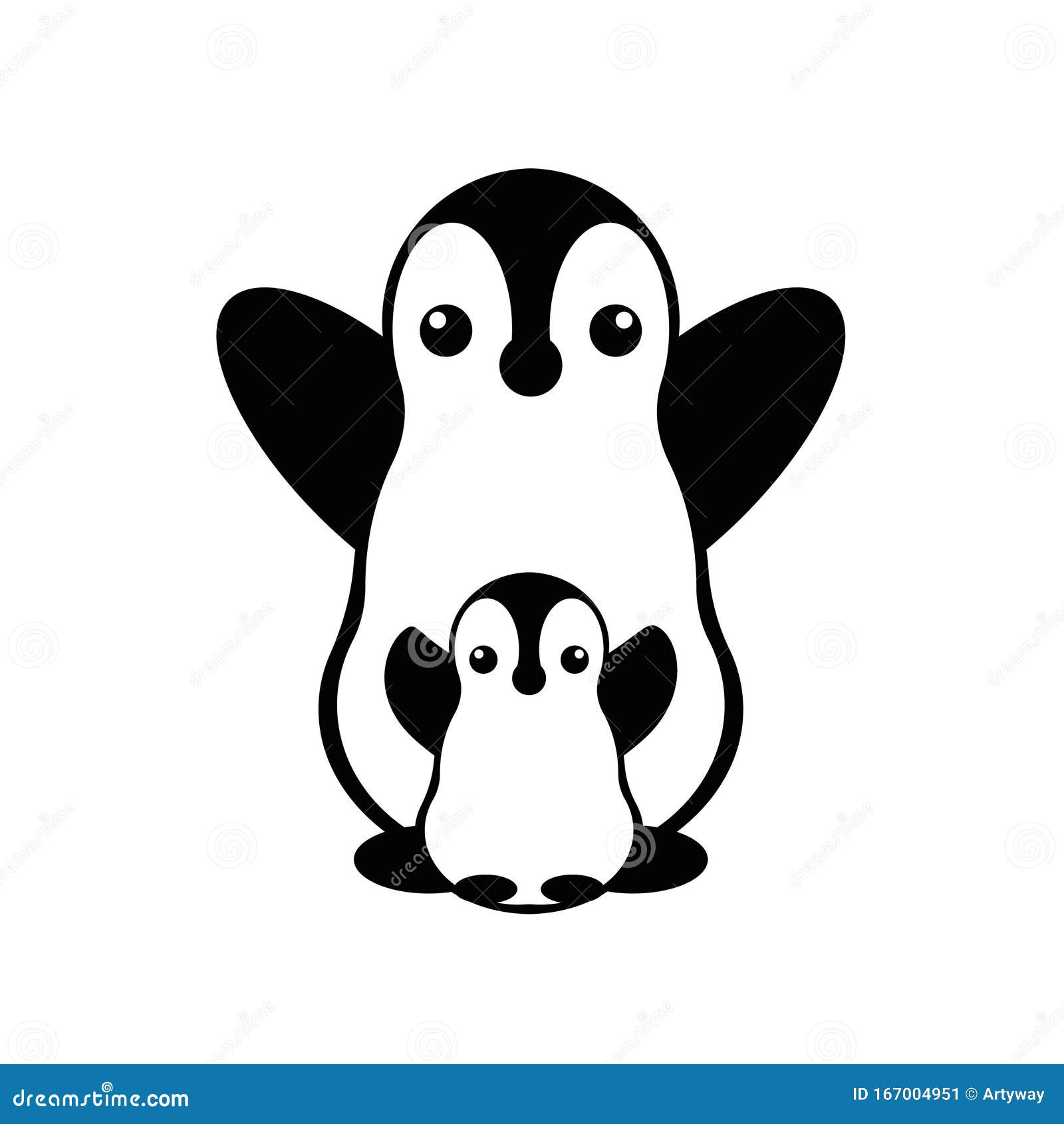 Logo De Pingüino Vectorial Aislado Icono De Animales Diseñados Ilustración  De Dibujos Animados Señales De Invierno Color Blanco Y Ilustración del  Vector - Ilustración de icono, fondo: 167004951