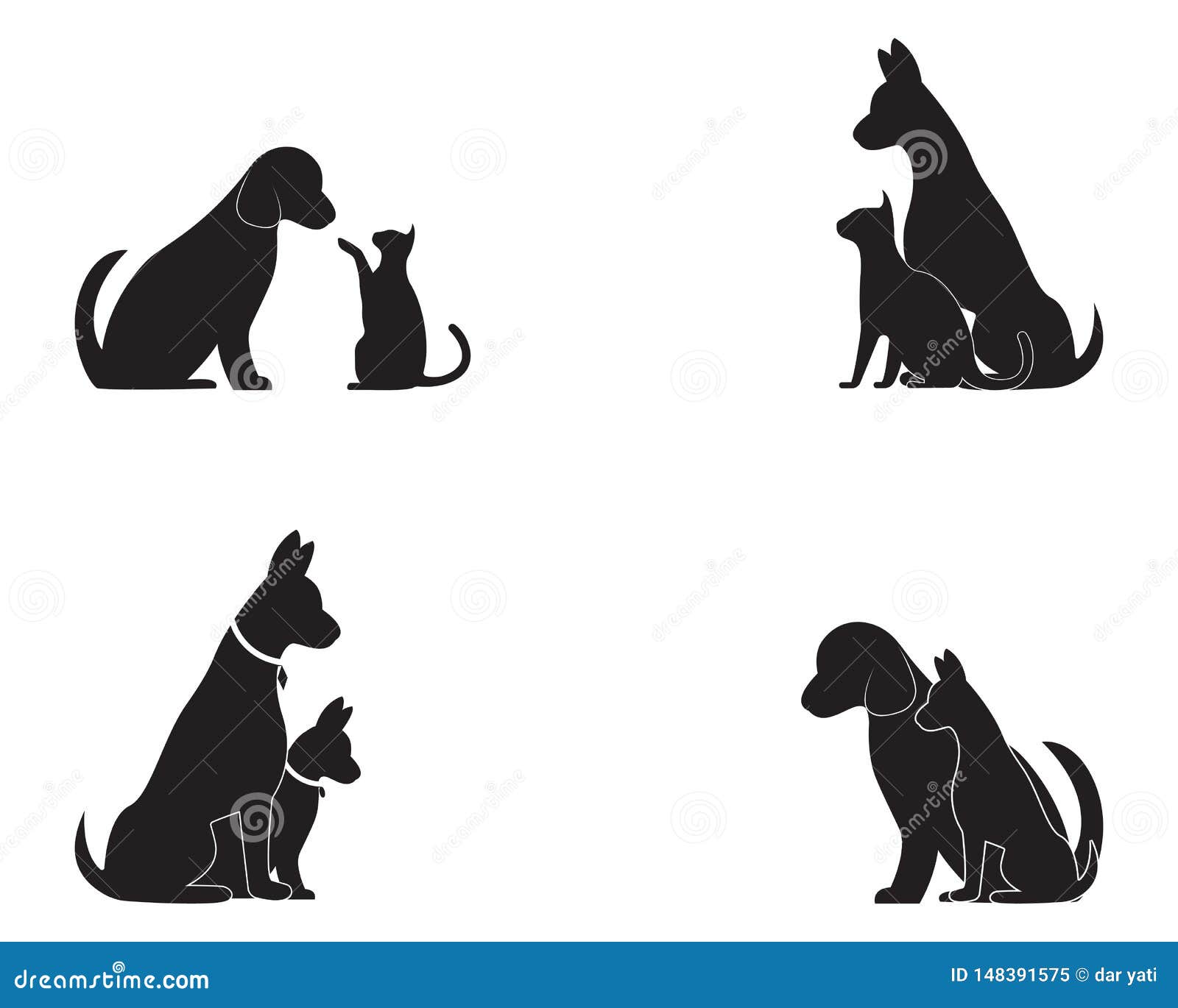 Logo De Silhouettes De Vecteur De Chat Et De Chien Illustration De Vecteur Illustration Du Affaires Retrait Logo De Silhouettes De Vecteur De Chat Et De Chien Illustration De Vecteur Illustration Du Affaires Retrait