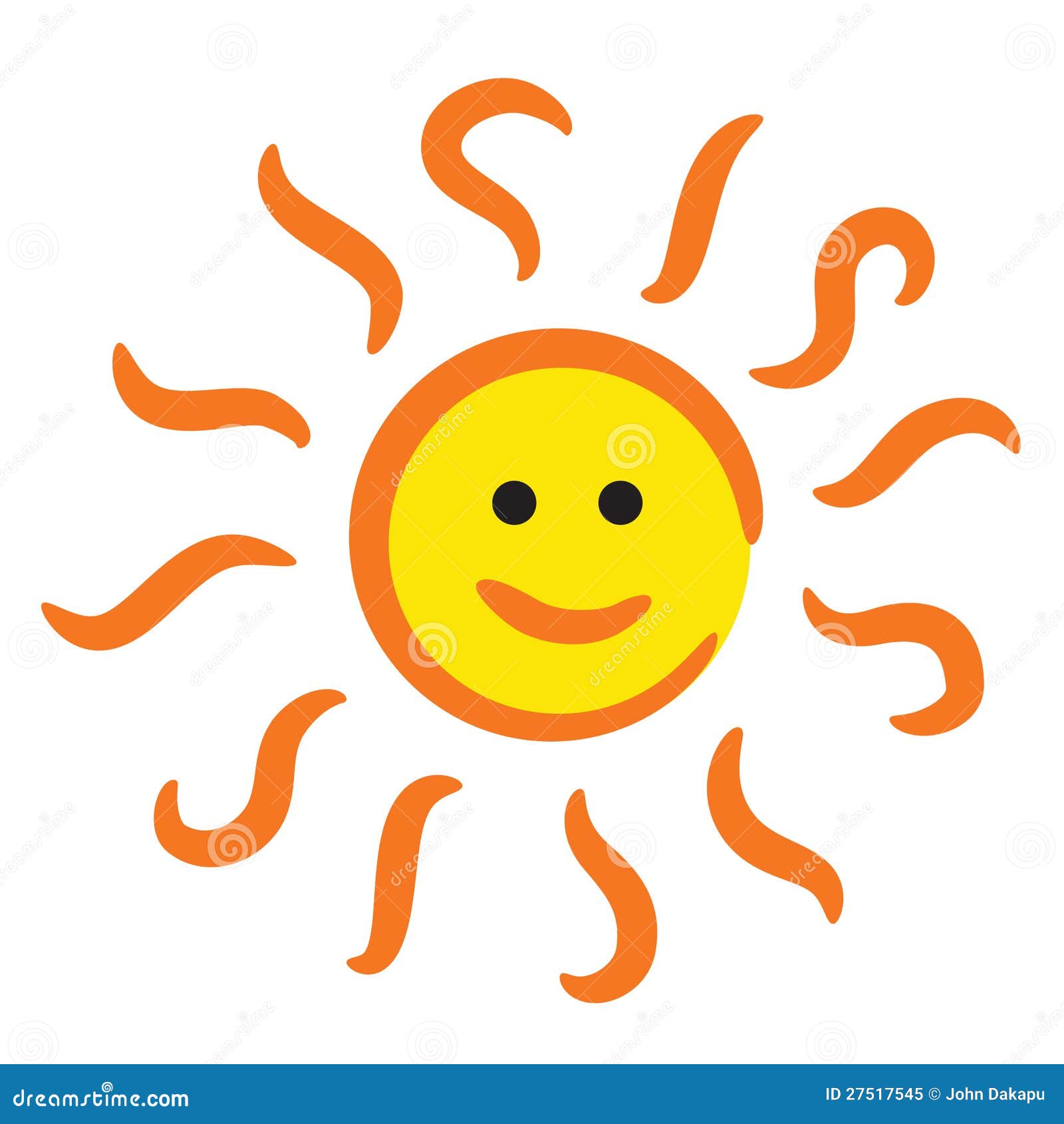 Logo de Sun. Sun au-dessus de blanc - illustration