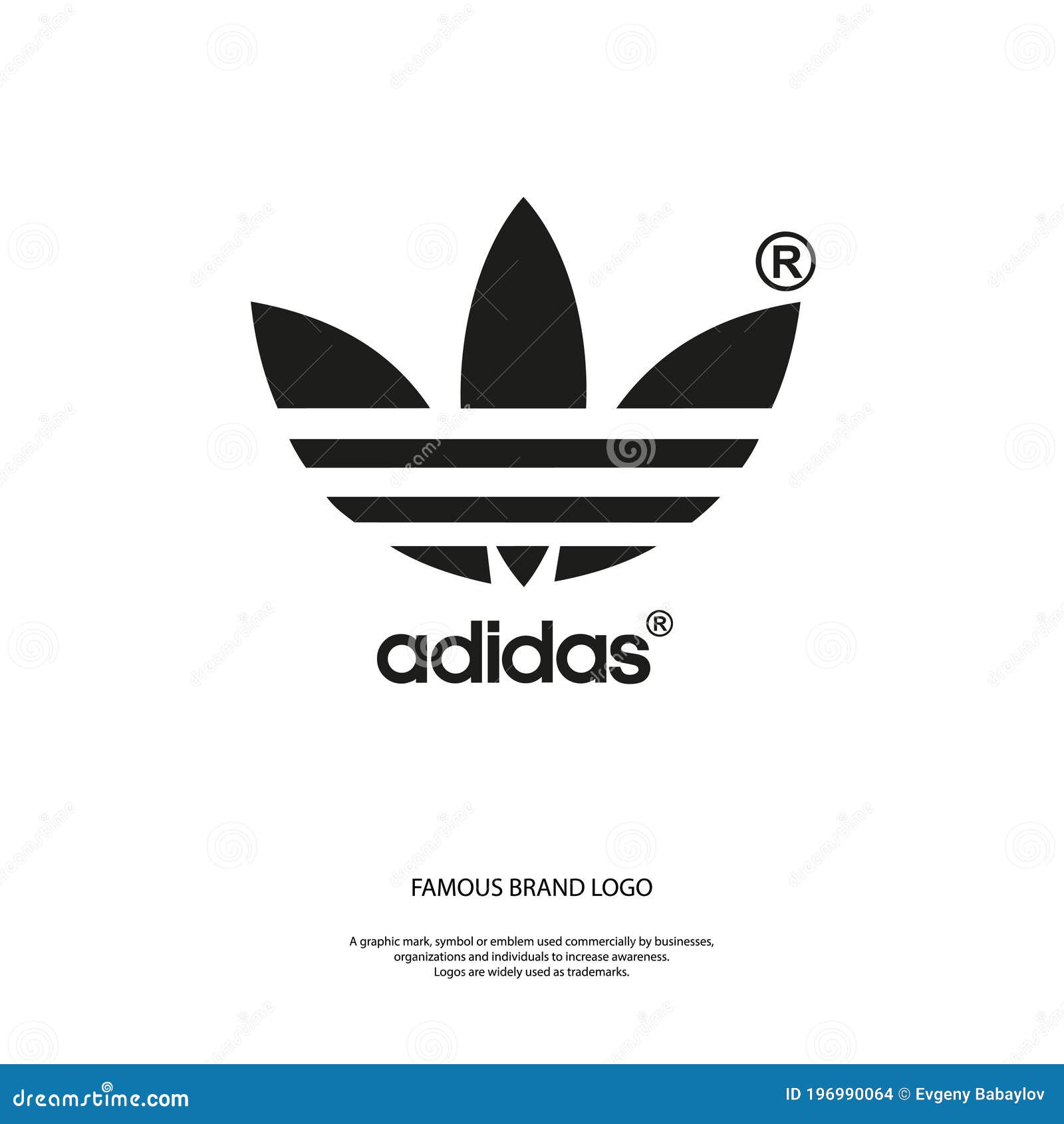vencimiento Dirección origen Logo De Una Gran Empresa Internacional Adidas Imagen de archivo editorial -  Ilustración de baviera, icono: 196990064