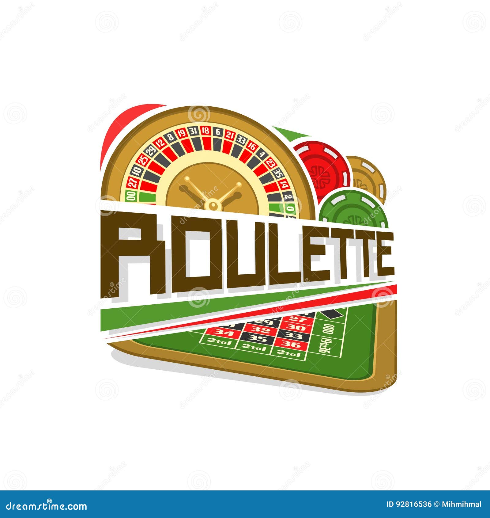 Logo De Vecteur Pour Le Jeu De Roulette Illustration de Vecteur