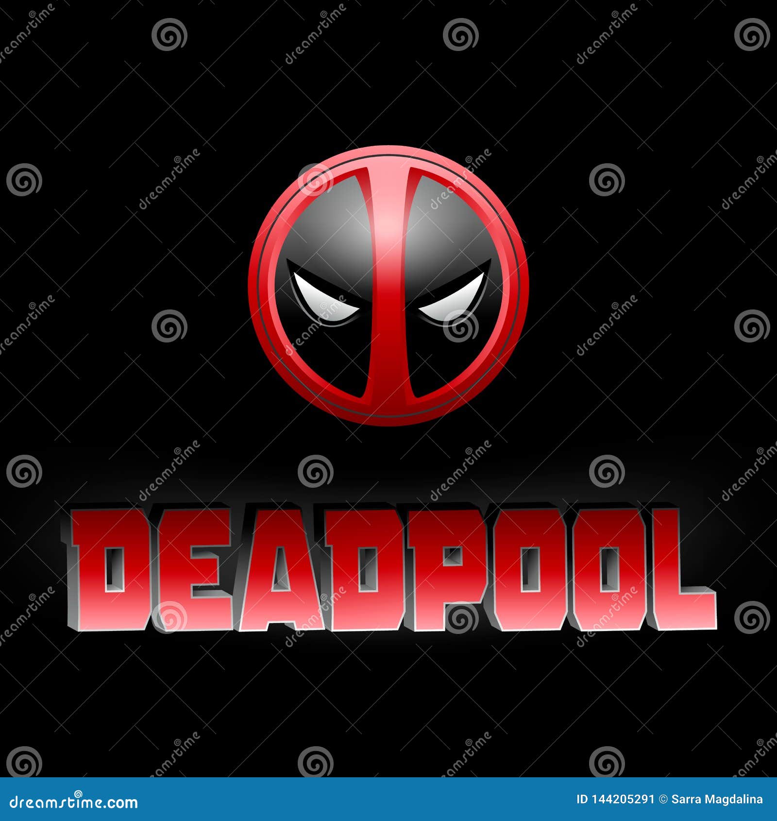 defecto sección marca Logo Deadpool foto editorial. Ilustración de insignia - 144205291