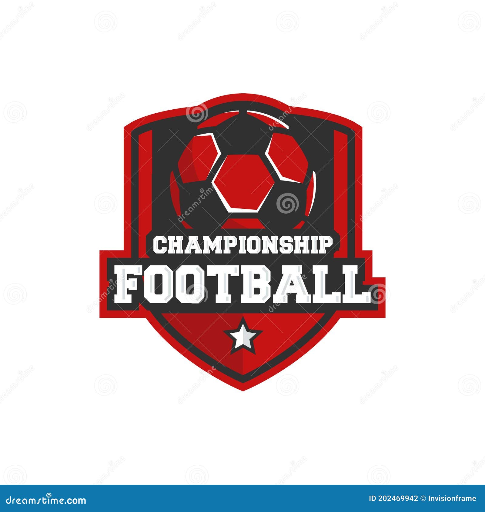 Logo Del Campeonato De Fútbol Aislado En El Fondo Del Escudo ...