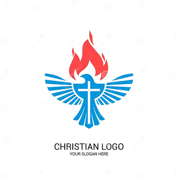 Simboli Dello Spirito Santo Nella Bibbia Logo Della Chiesa Cristiana Simboli Della Bibbia La Colomba E La Fiamma