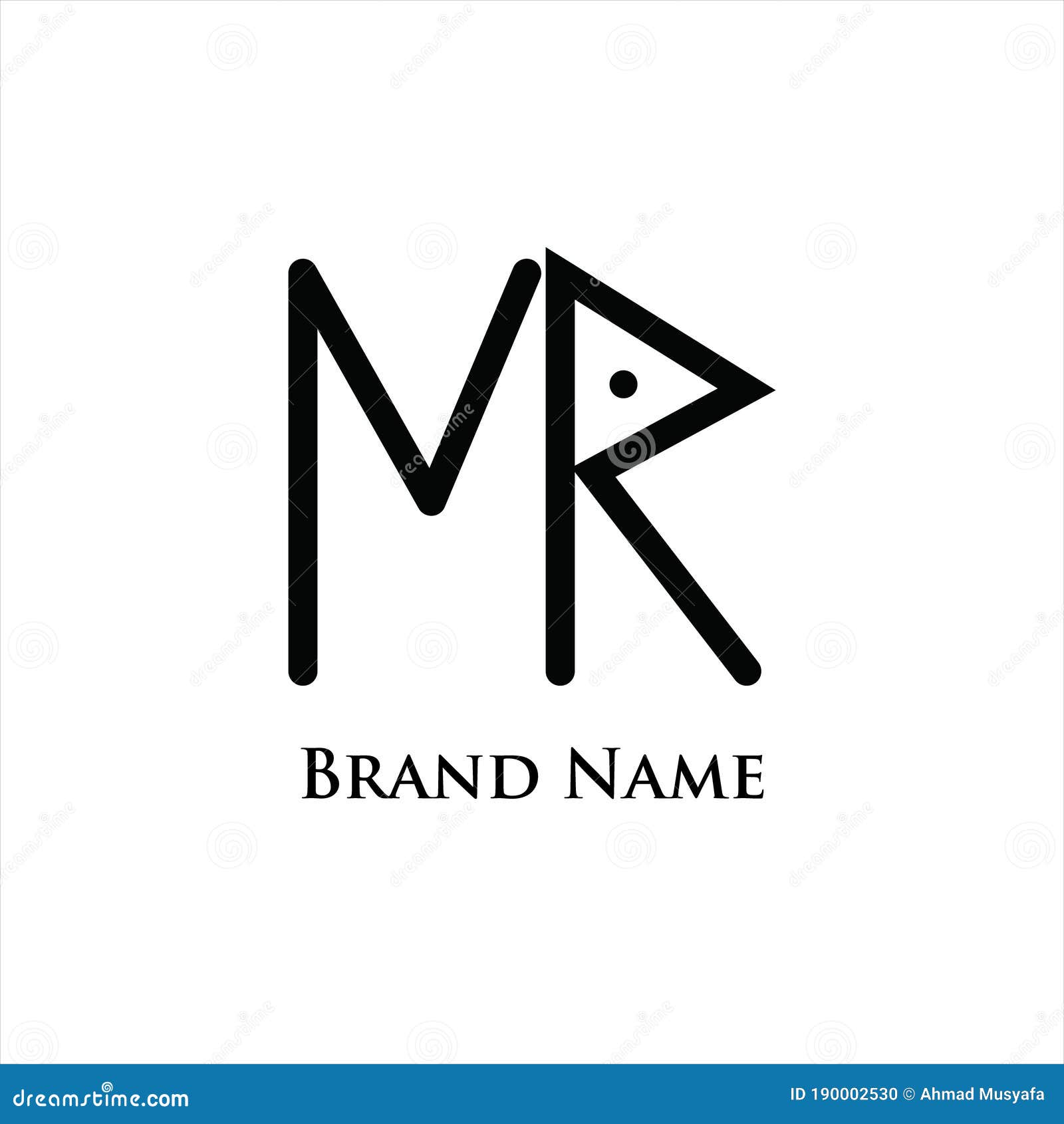 Creative Mr Apparel Fashion Logo, Modern Mr Logo Letter Vector