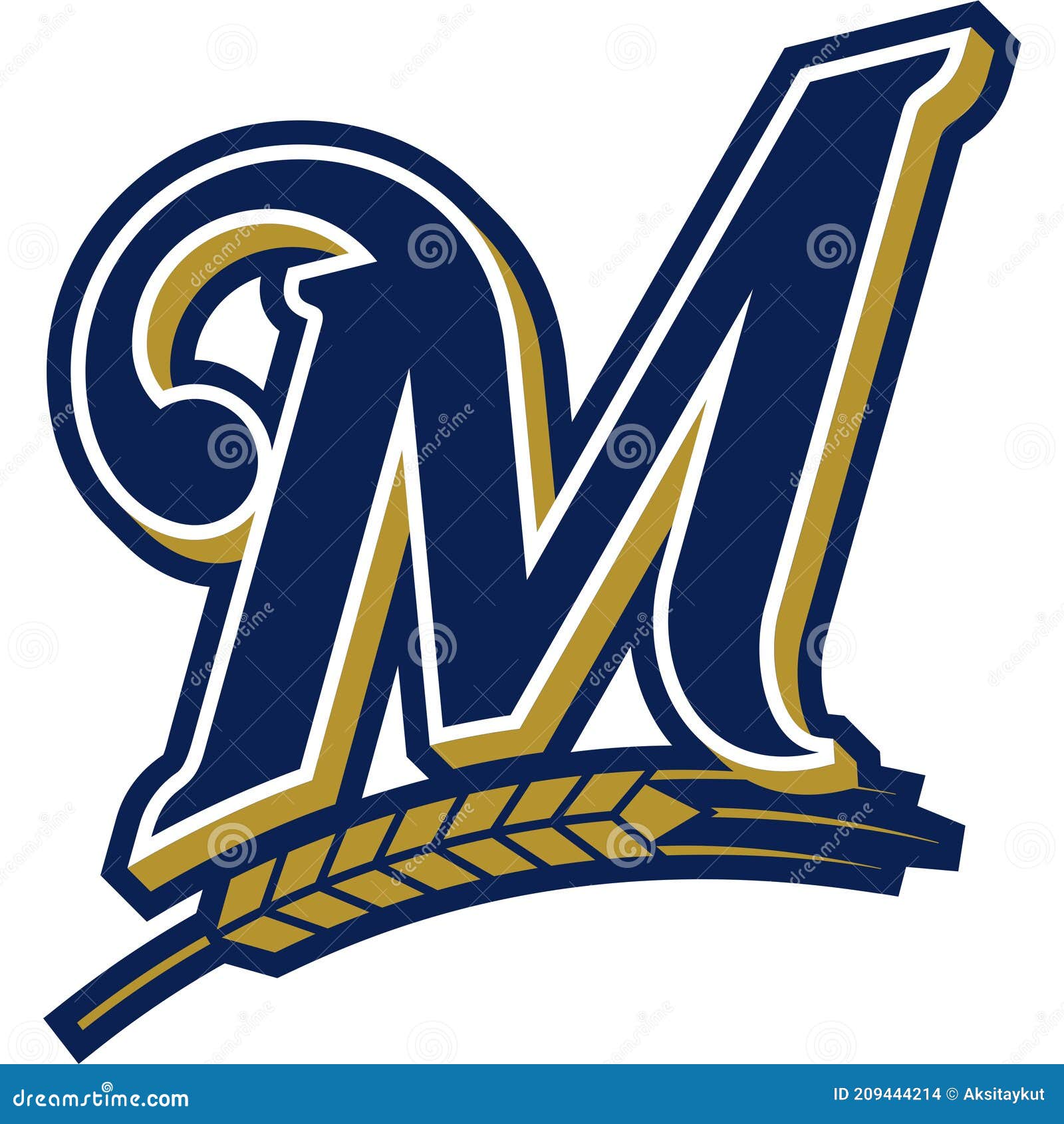 Logo Deportivo De Milwaukee Brewers Imagen de archivo editorial -  Ilustración de naturalizado, nantucket: 209444214