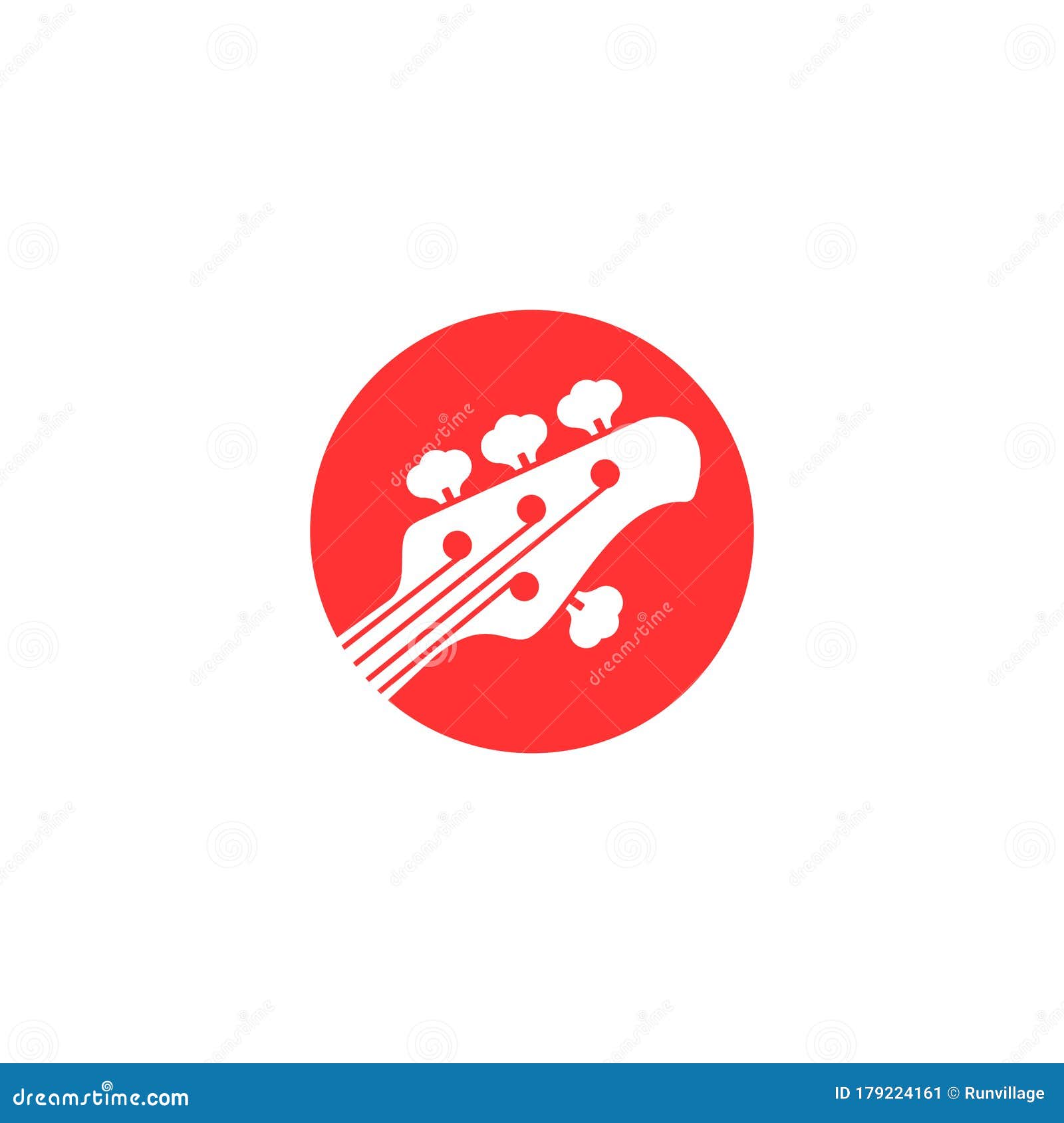 Logo Design about Bass Guitar Player with Bass Illustration in Vector