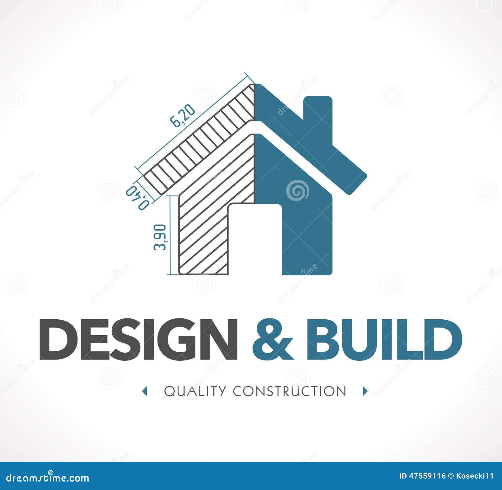 Logo Design And Build Stock Vector Image 47559116