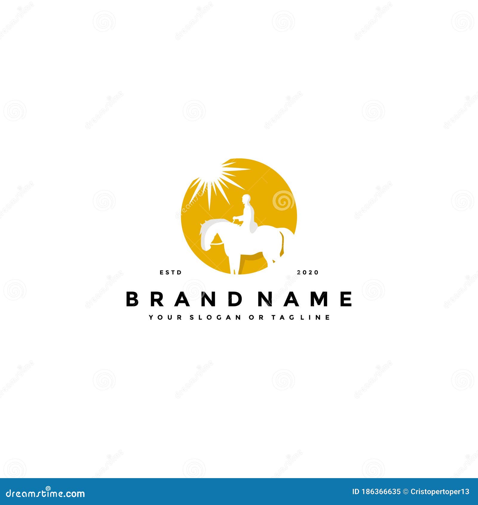 Logo Design Horse Training Vector Stock Vector Illustration of