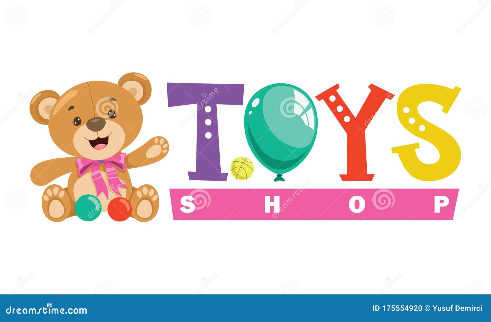 Logo Design for Kids Toys stock vector. Illustration of advertising