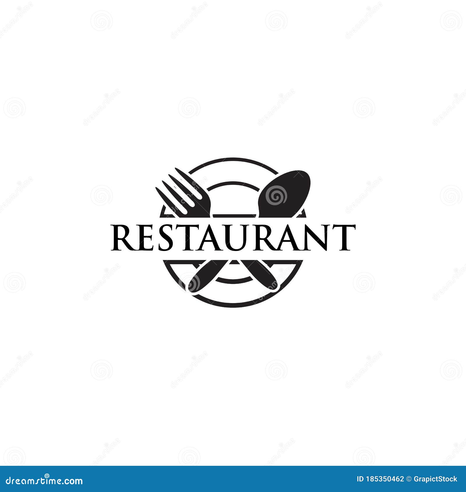 Restaurant Logo Design Concept. Culinary Symbol. Food or Eat Place Mark ...