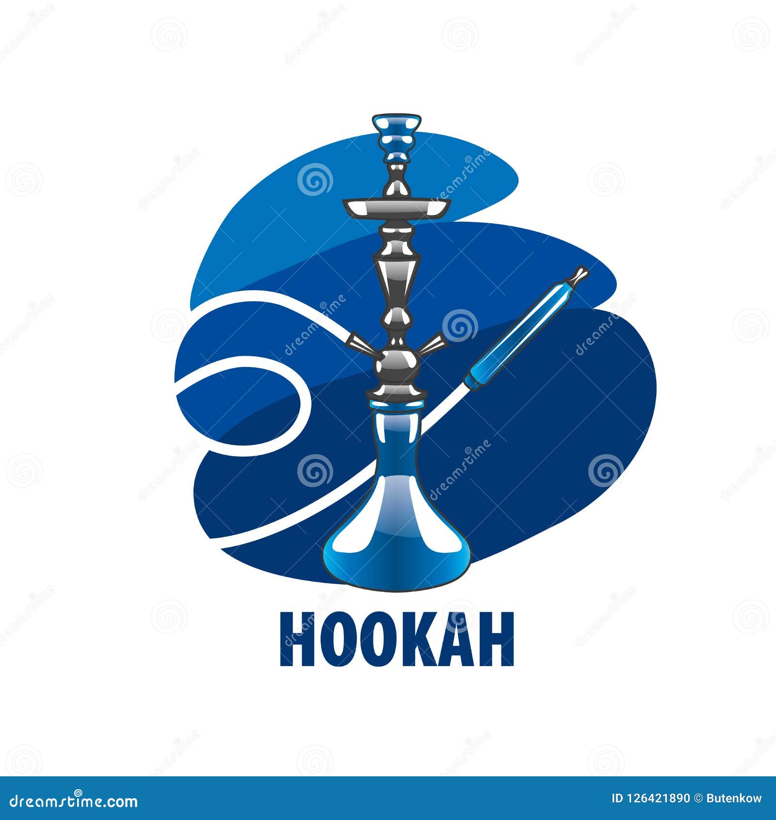 Vector logo hookah stock vector. Illustration of arabian 126421890
