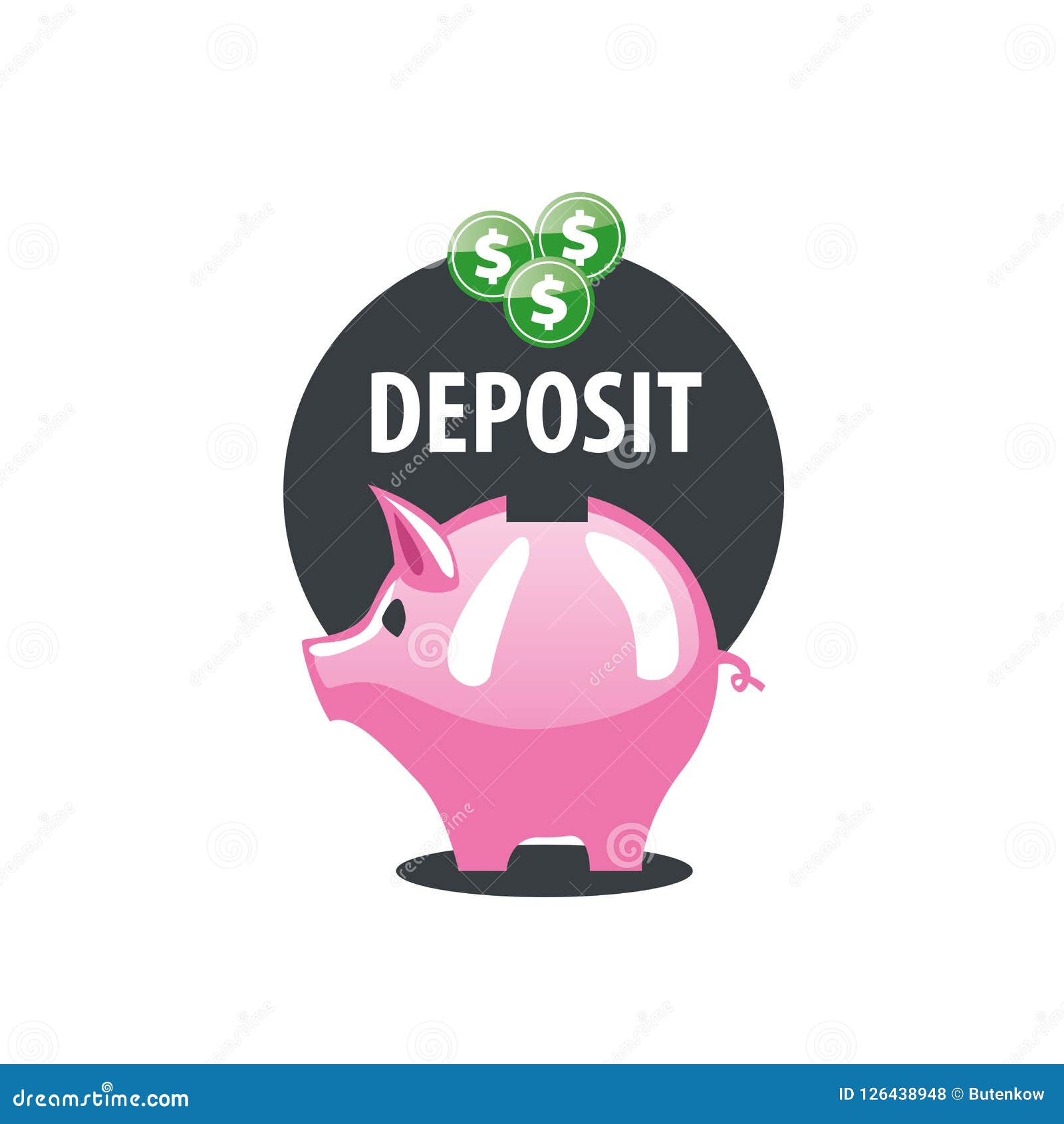 Vector logo piggy bank stock vector. Illustration of piggy 126438948