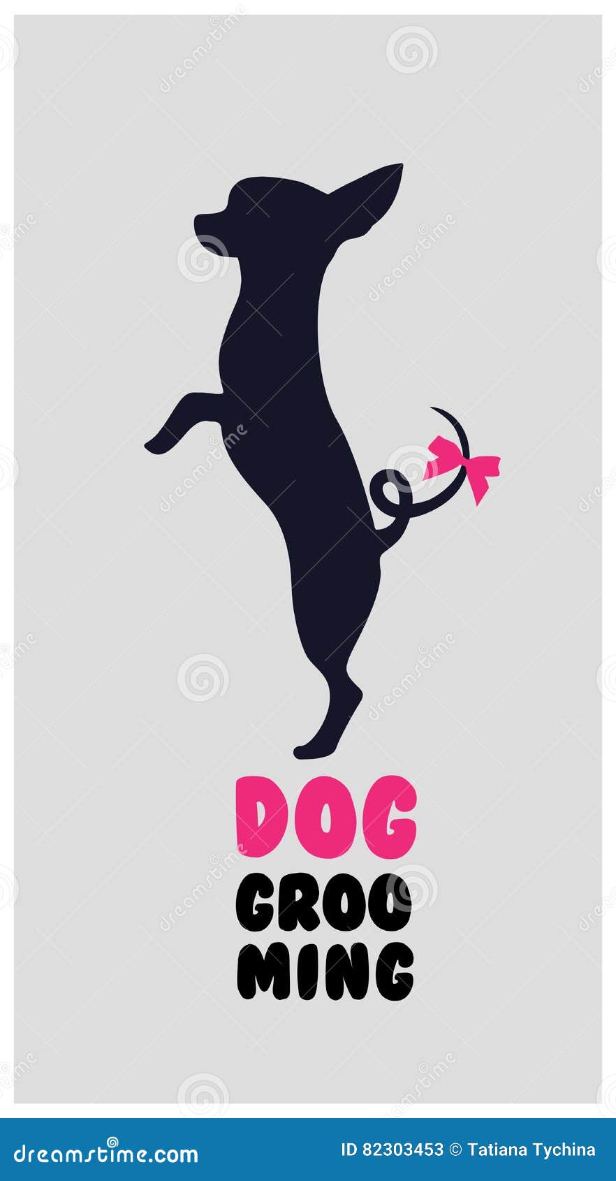 Logo For Dog Hair Salon. Dog Beauty Salon Logo. Pet 