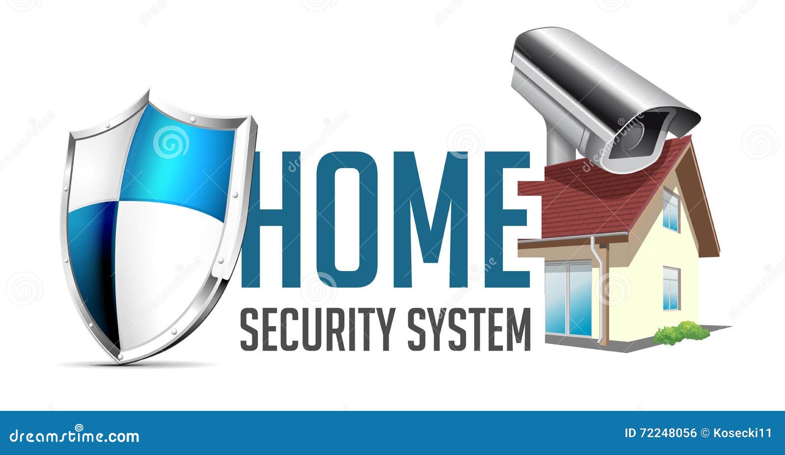 Logo Domestico Del Sistema Di Sicurezza Illustrazione ...