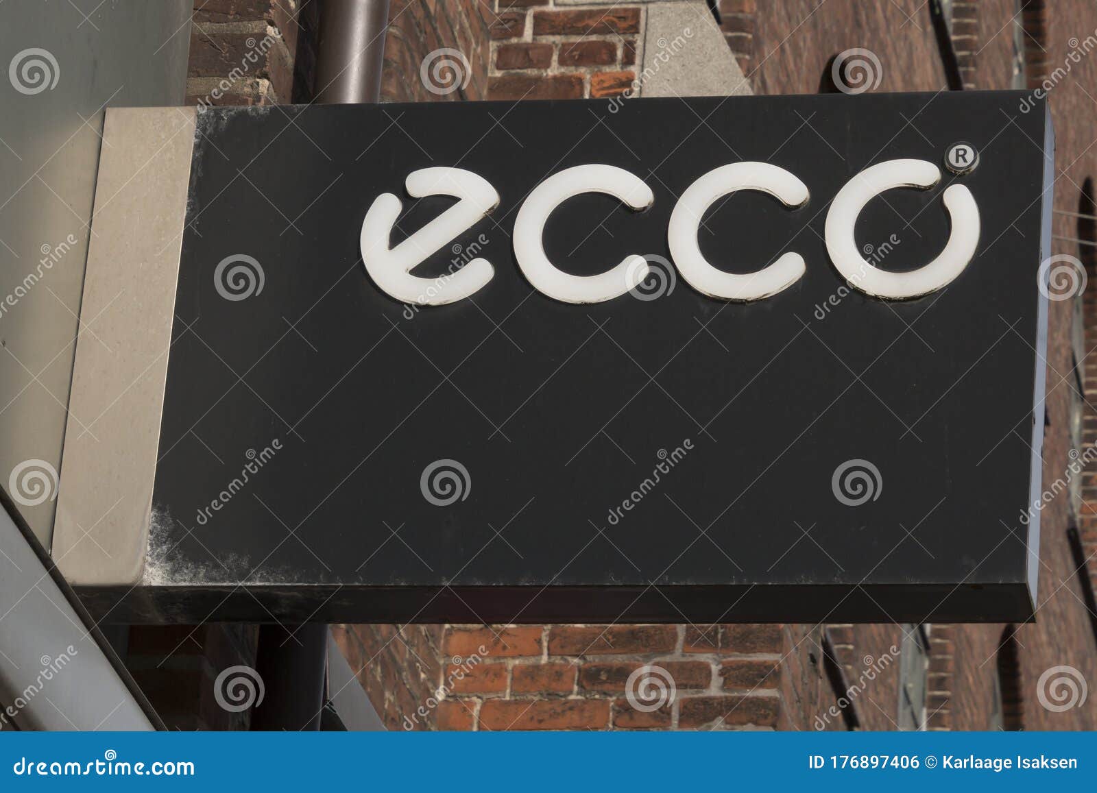 The Logo of the Ecco Building in Aarhus Editorial Photo - Image of ...