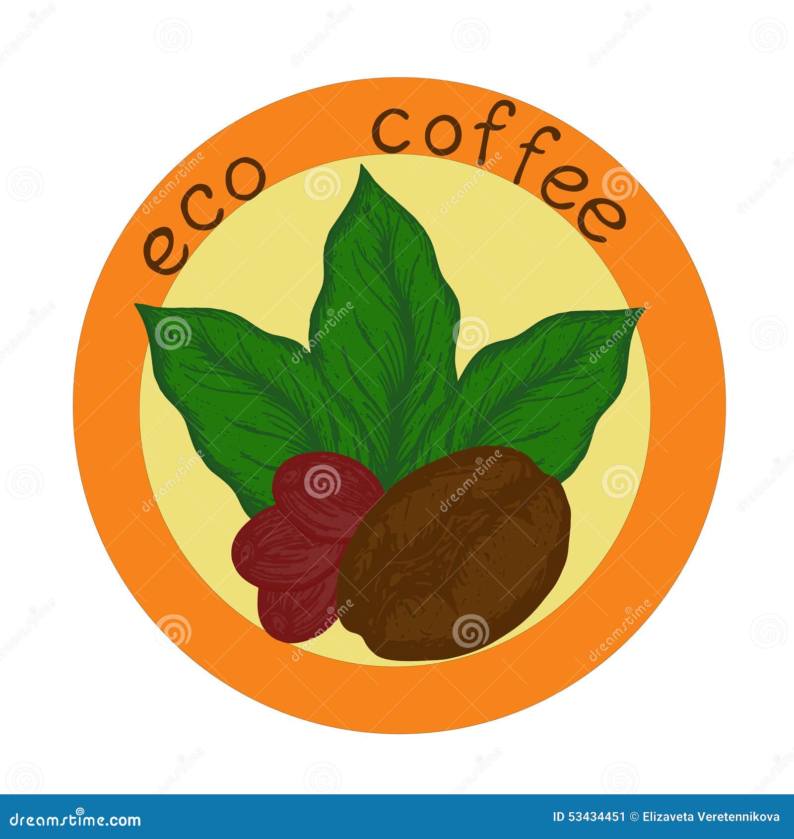 Logo eco coffee stock vector. Illustration of graphic 53434451