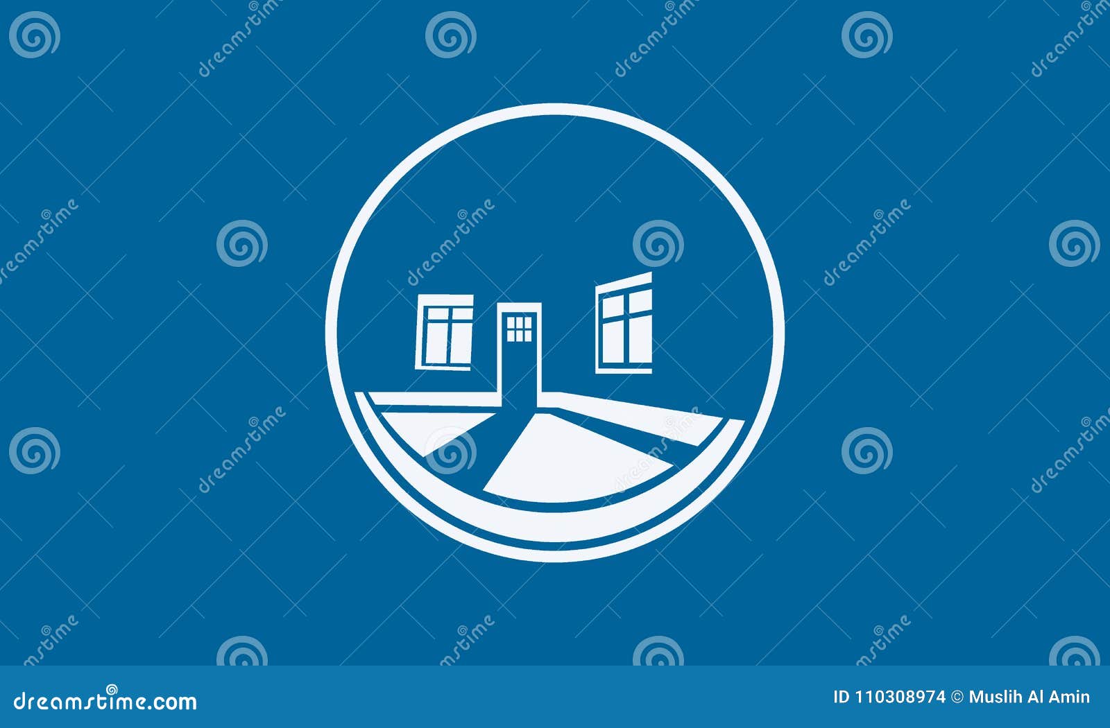 House Logo Design Exterior And Interior Design Stock