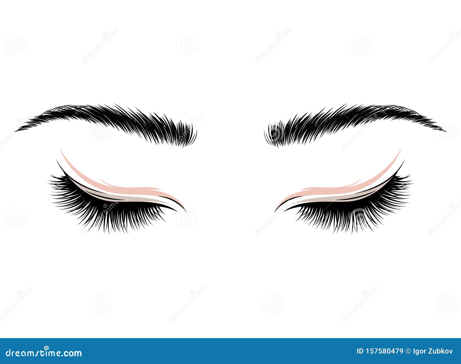 logo eyelashes. the eyes of the girl with makeup.   of eyebrows and eyelashes. figure for a beauty