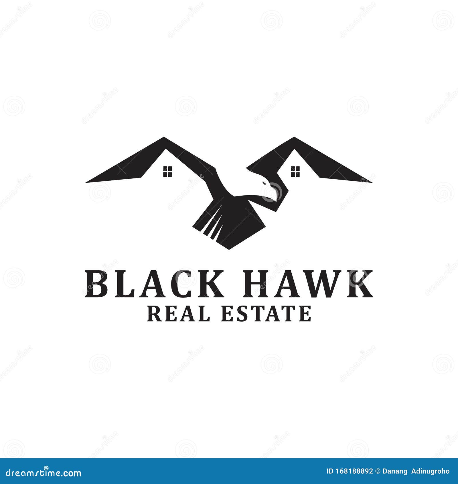 Logo Fur Black Hawk Immobilien Logos Vektor Abbildung Illustration Von Immobilien Hawk