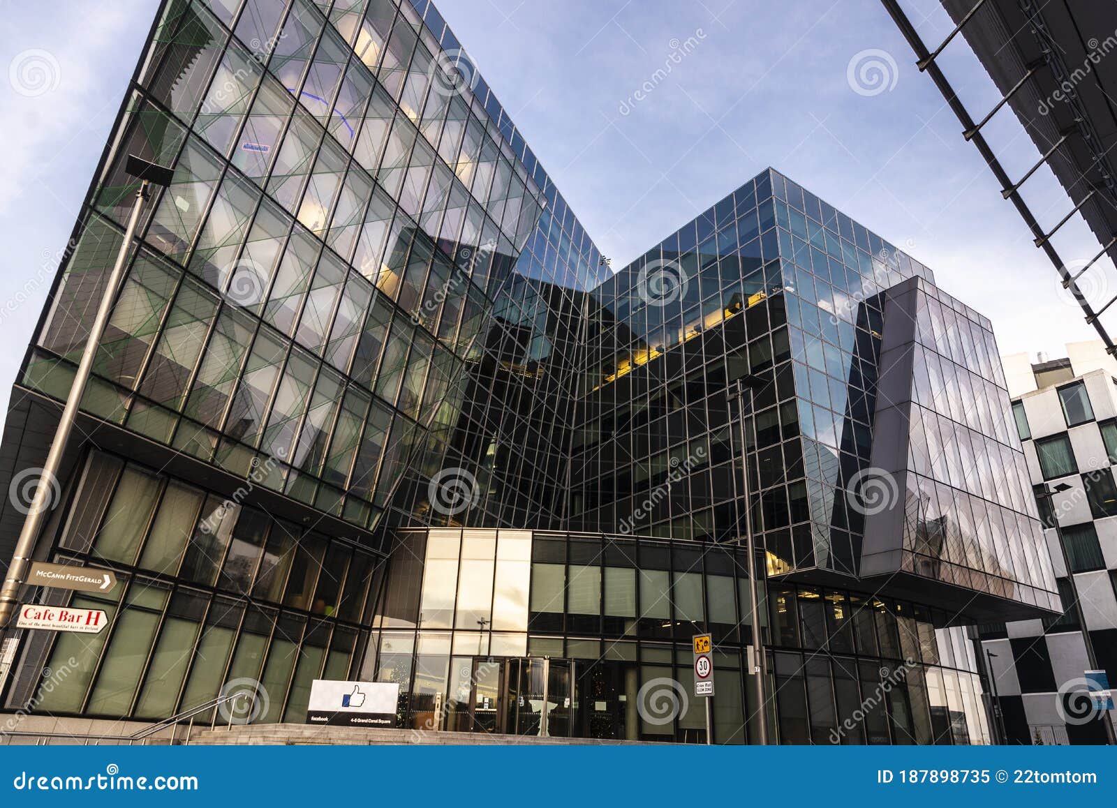 Logo Of Facebook Headquarters In Dublin Ireland Editorial Image