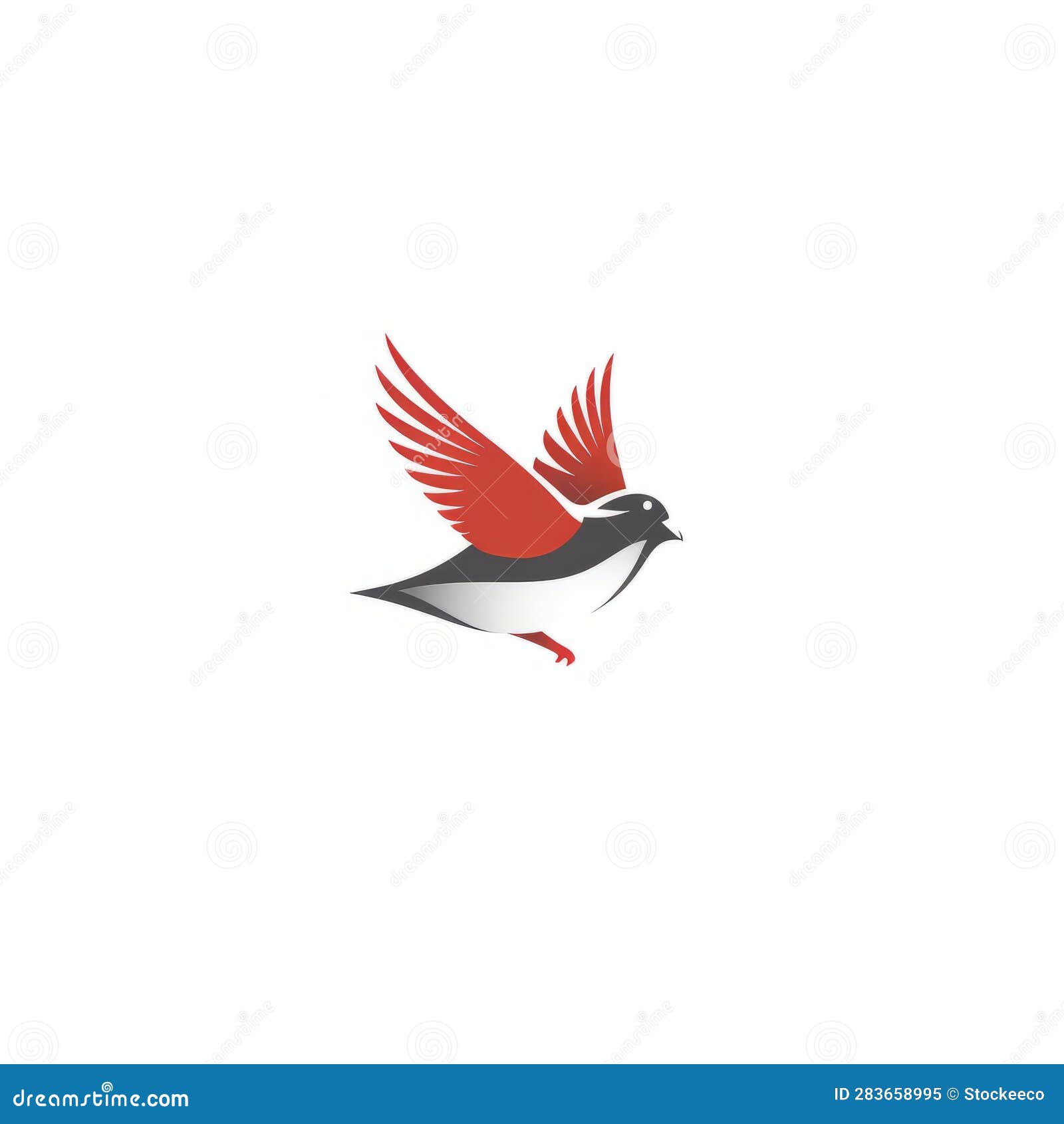 flying bird cartoon  logo 