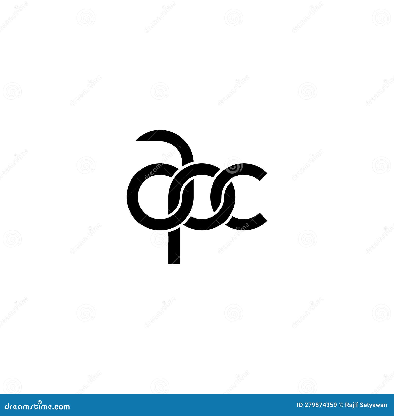 linked letters apc monogram logo 