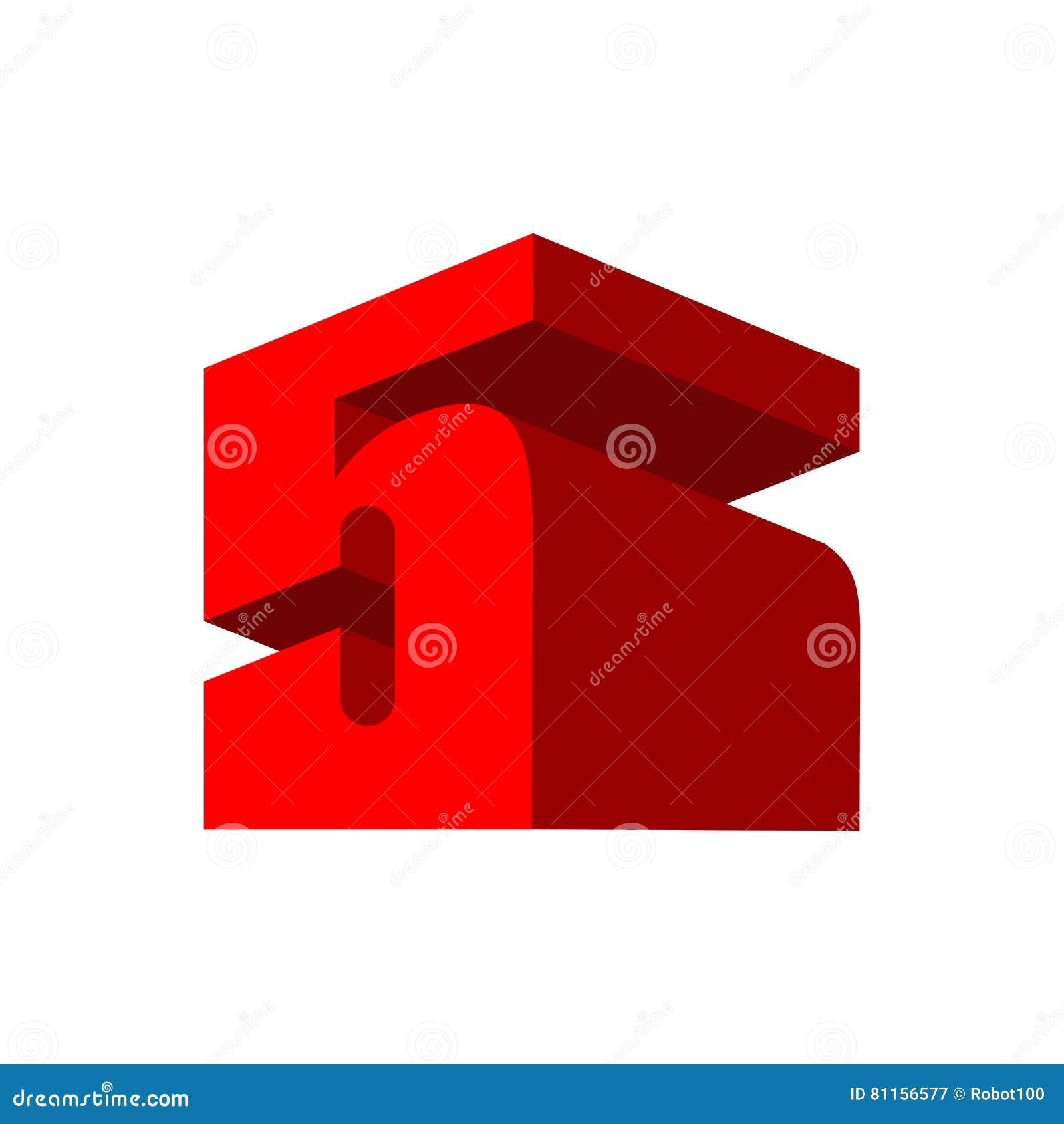 5 logo. Five 3D emblem stock vector. Illustration of financial - 81156577