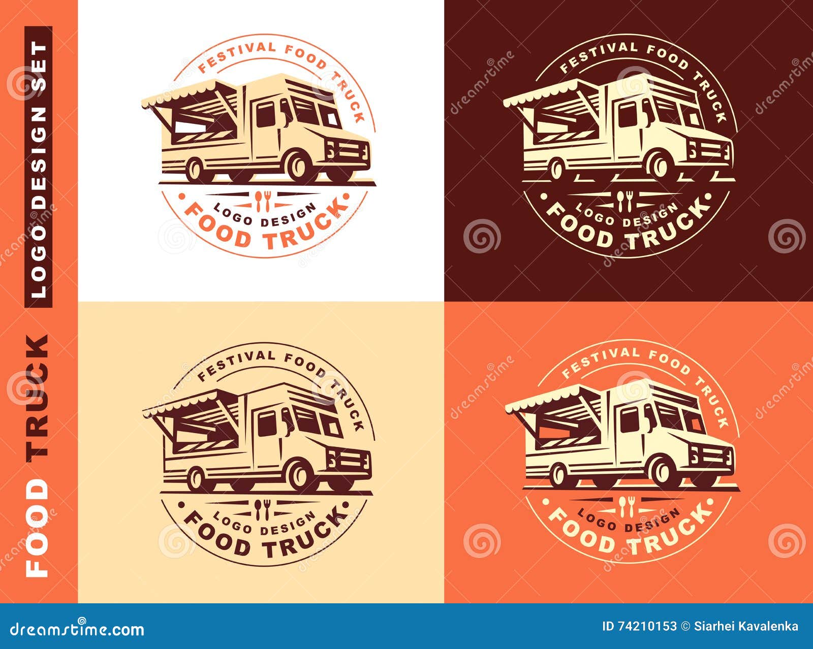 Logo of food truck stock vector. Illustration of front - 74210153