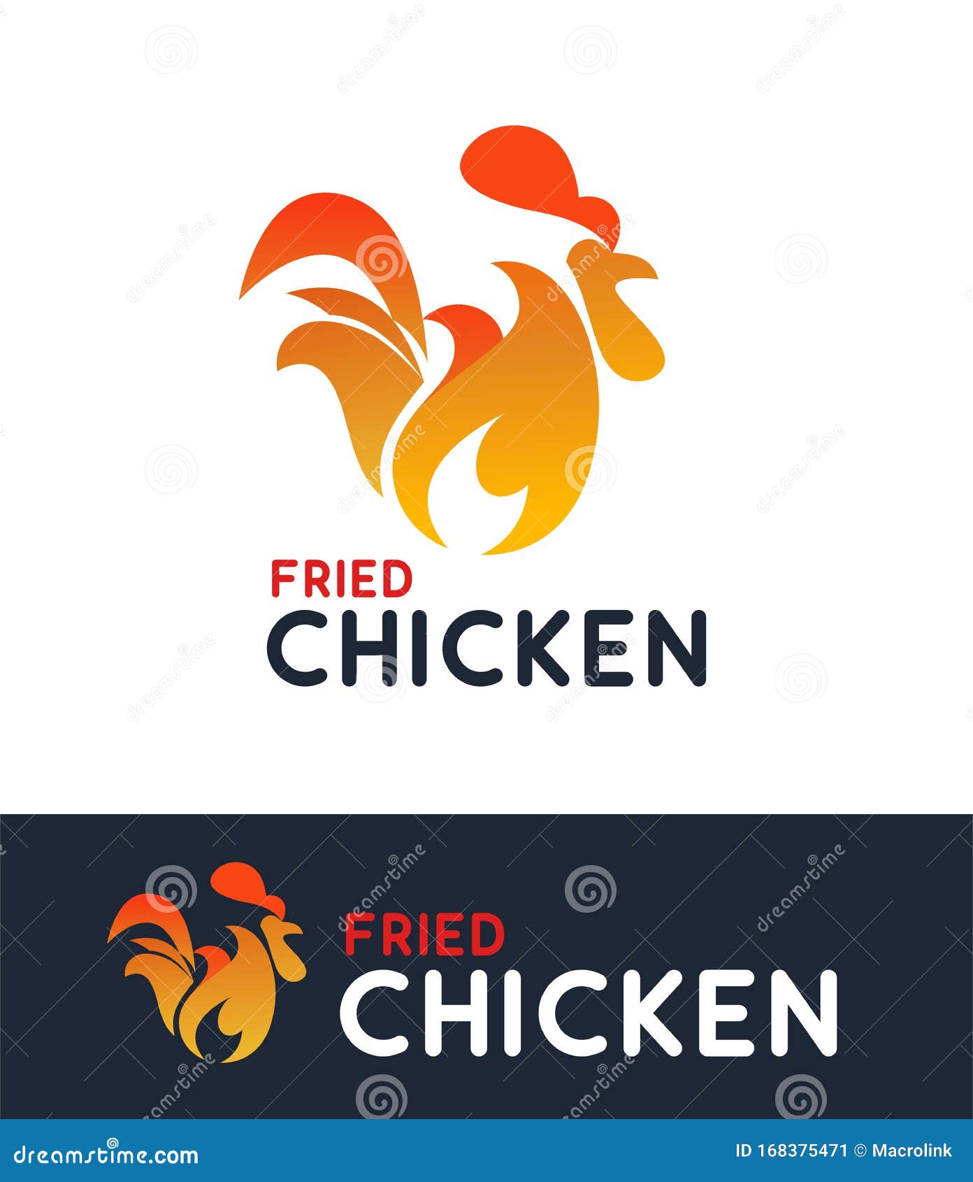 Logo For Fried Chicken Cafe Vector Hot Rooster Stock Vector Illustration Of Heat Grilled 168375471