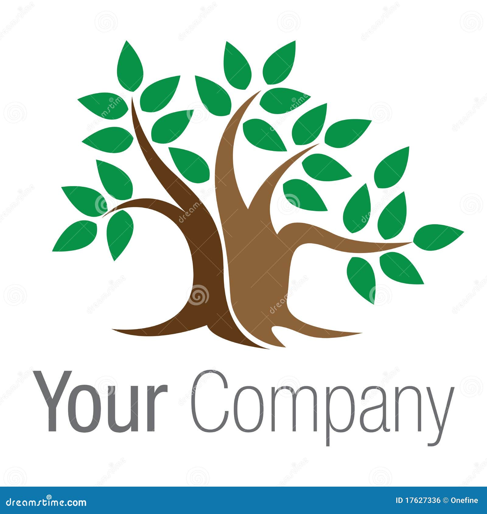 Logo Green Tree Bonsai stock vector. Illustration of logotype 17627336