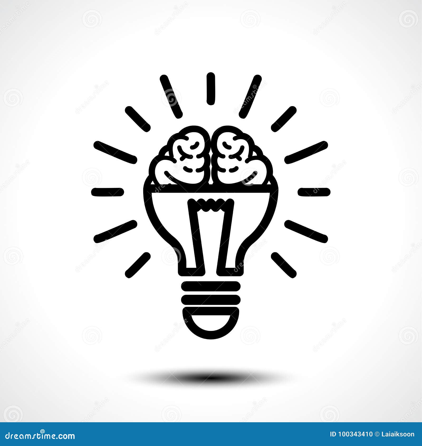 Logo With A Half Of Light Bulb And Brain Isolated On White Background Symbol Of Creativity Creative Idea Mind Thinking Stock Vector Illustration Of Innovation Background