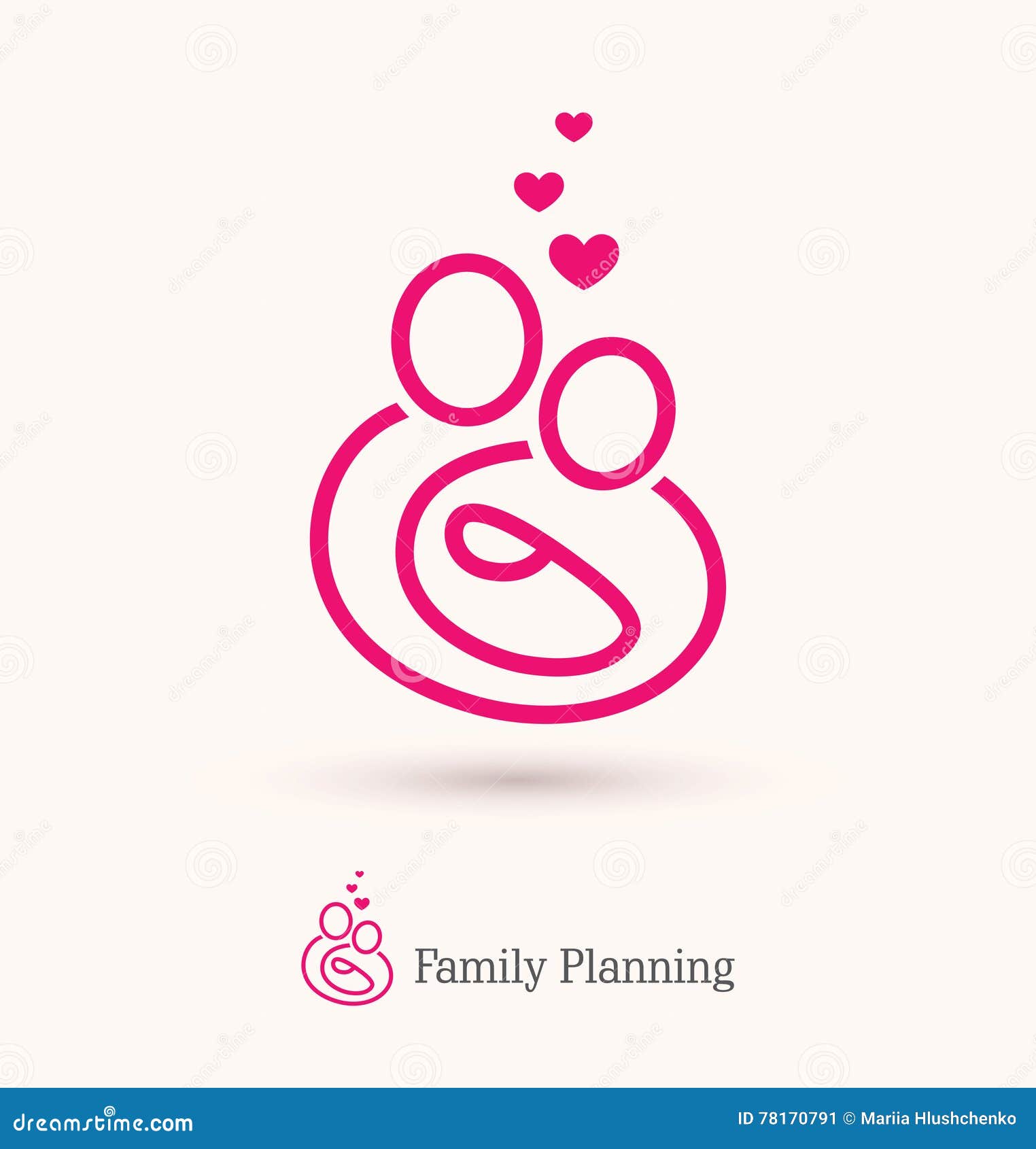 Download Logo Of Happy Family With A Baby Stock Vector - Illustration of symbol, outline: 78170791
