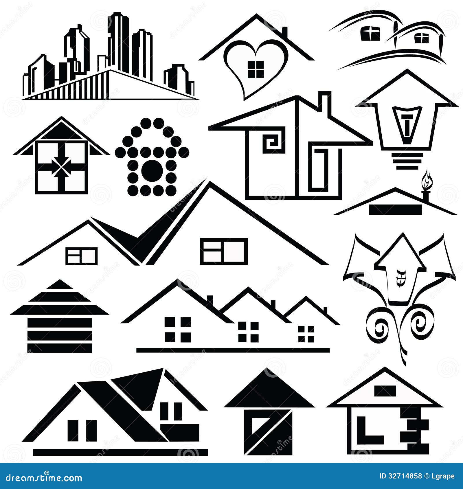 Logo homes. Set1. stock vector. Illustration of square ...