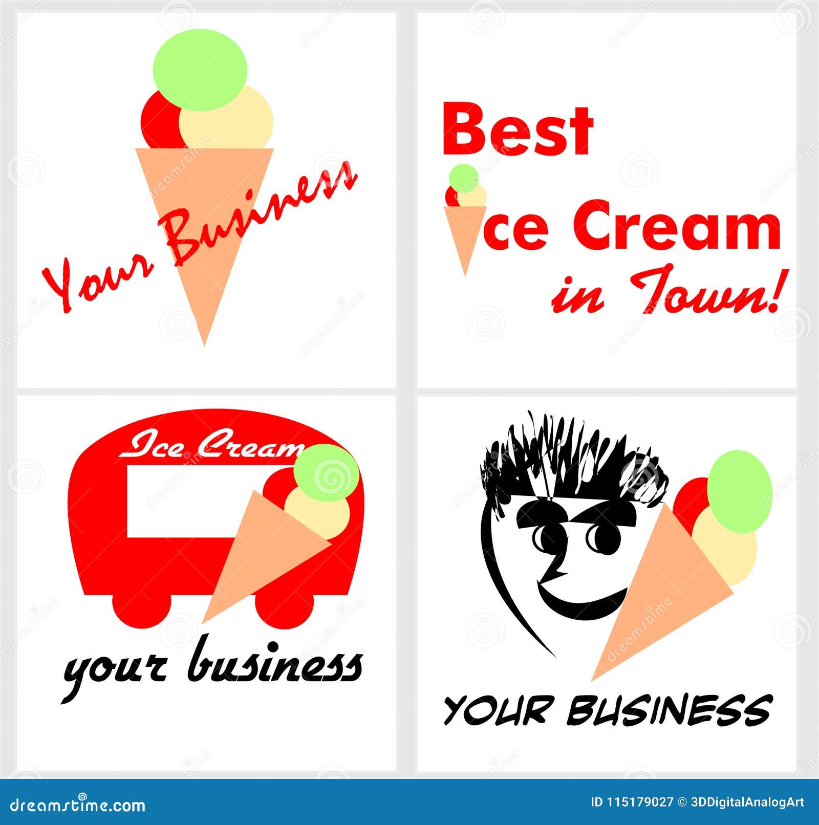 Download Vector illustration of delicious ice cream cone. Suitable