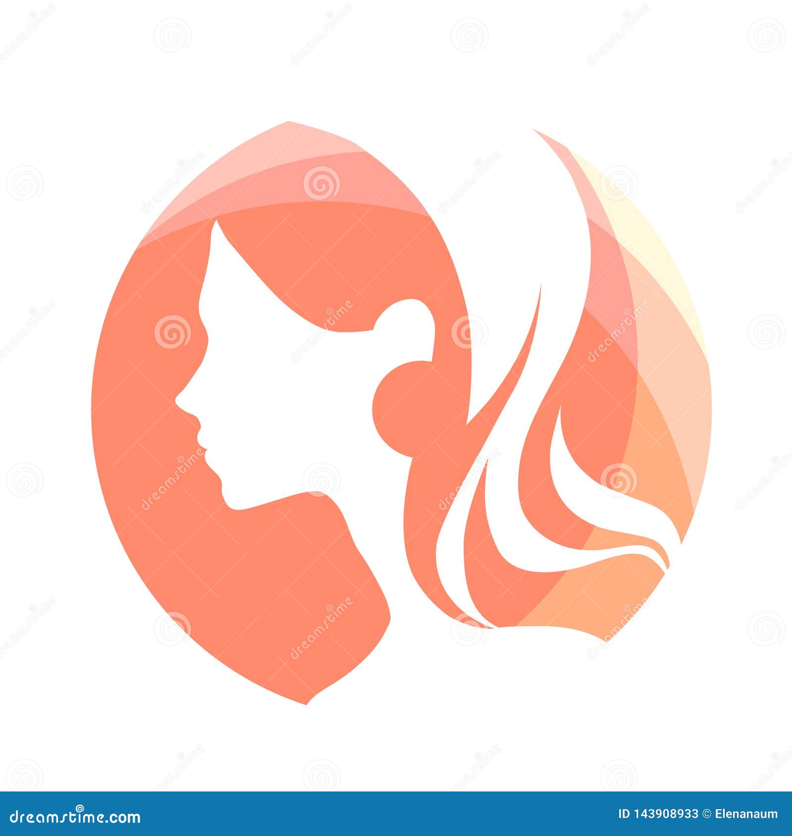Logo Icon, Fashion Illustration for Beauty Shop and Hair Salon Stock Vector  - Illustration of glamour, model: 143908933