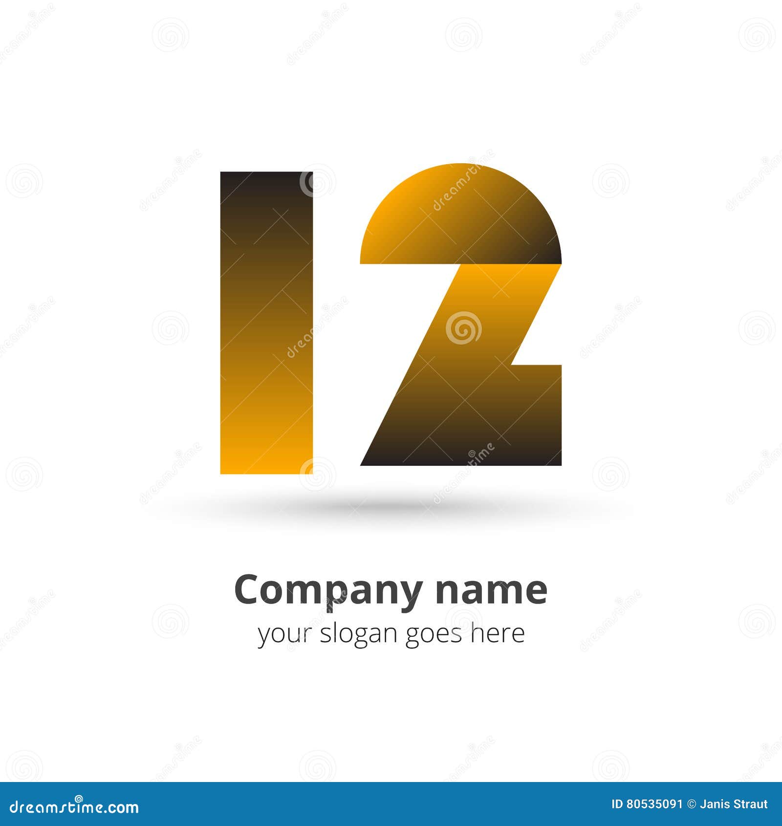 Number 12 twelve symbol sign in circle 12th Vector Image