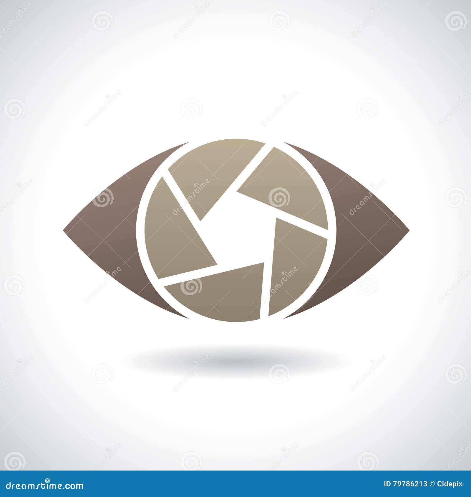 Logo Icon Of A Shutter Eye Vector Illustration Stock Vector