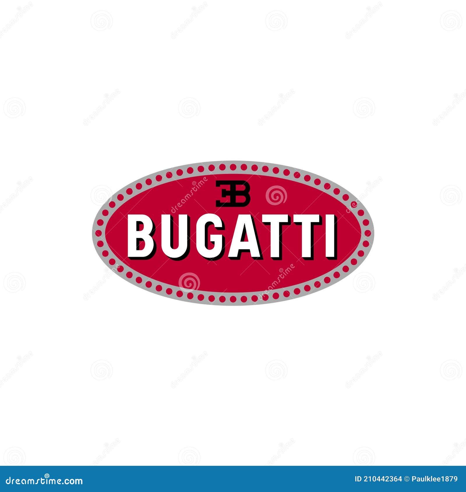 Bugatti Logo Editorial Illustrative on White Background Editorial ...