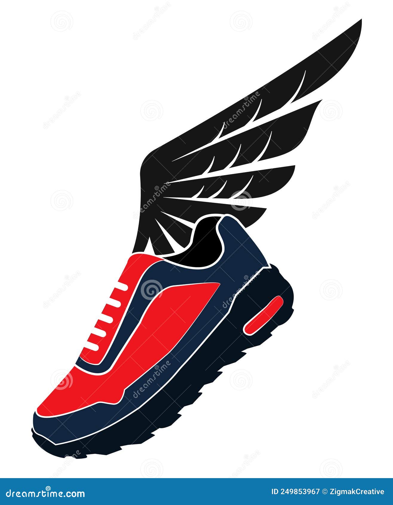 Shoes with wings Royalty Free Vector Image - VectorStock