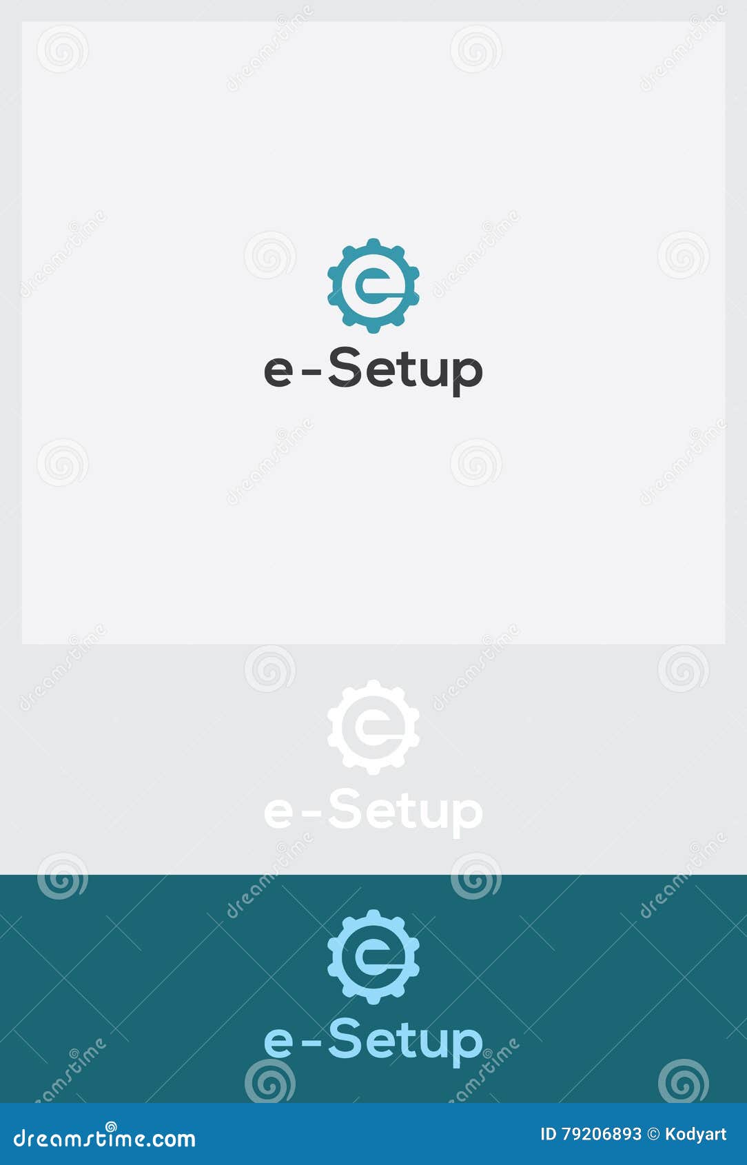 logo image set - stylized letter e setup