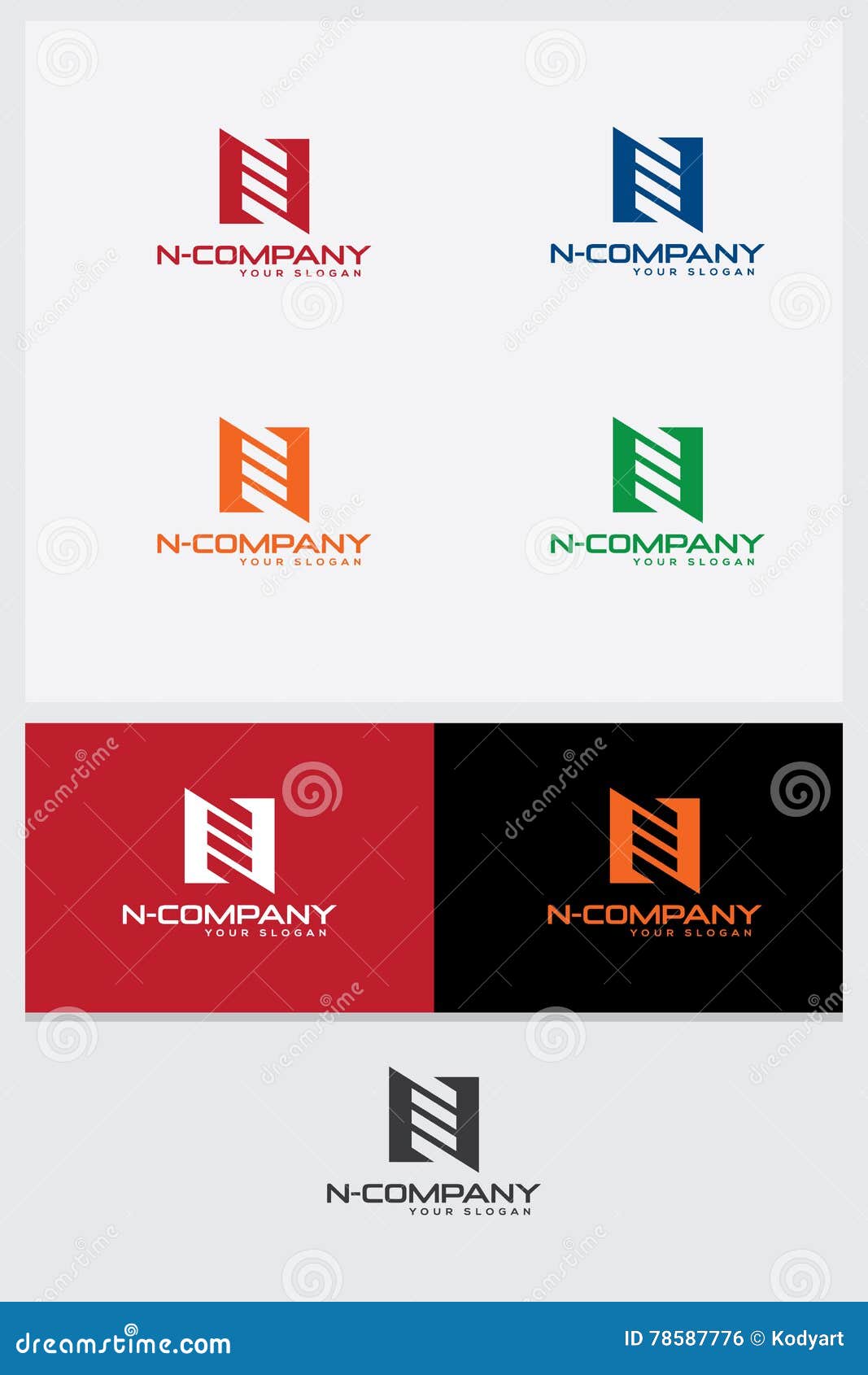 logo image set - stylized letter n