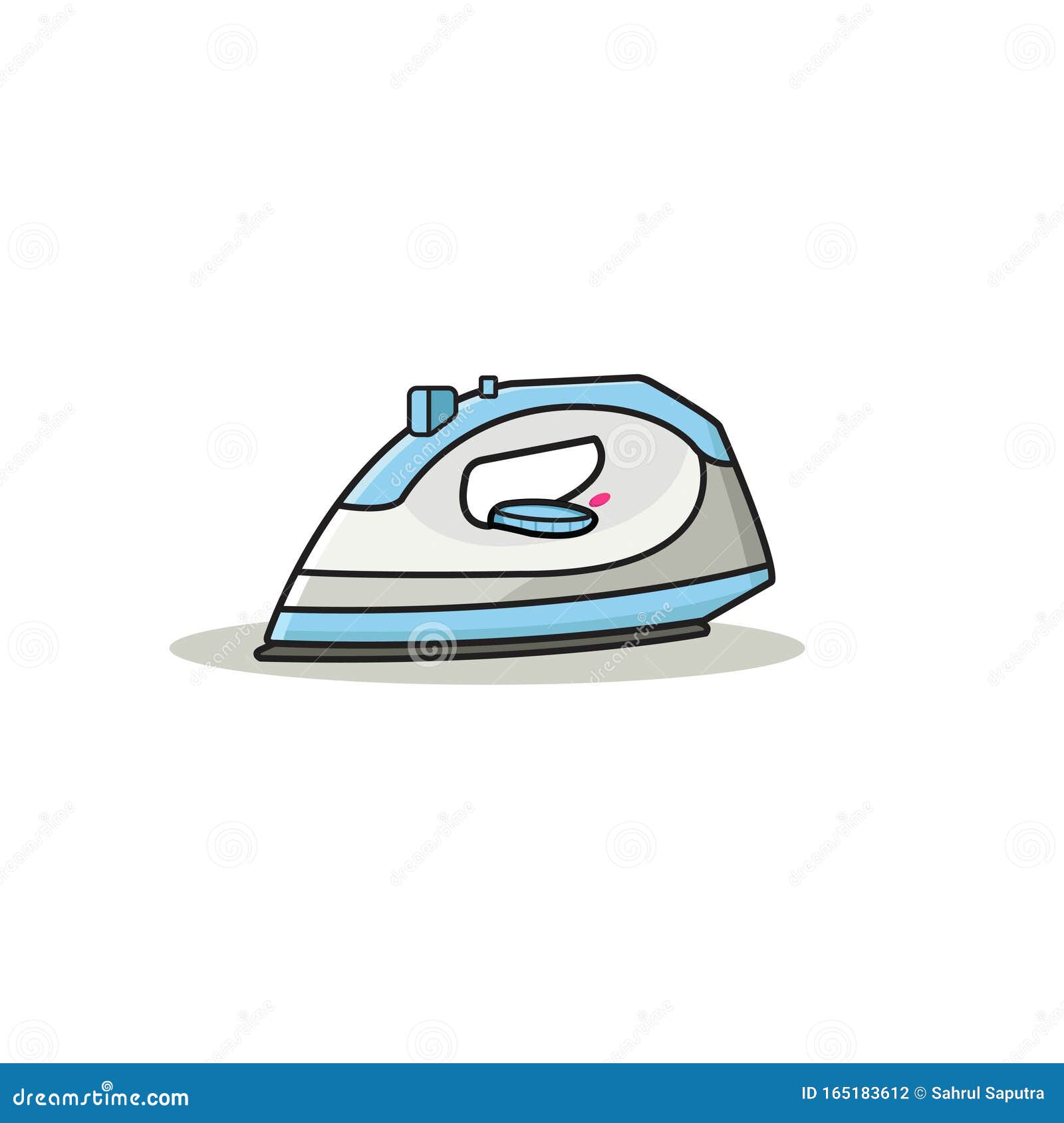 Logo an Iron Design for Laundry Business Stock Illustration