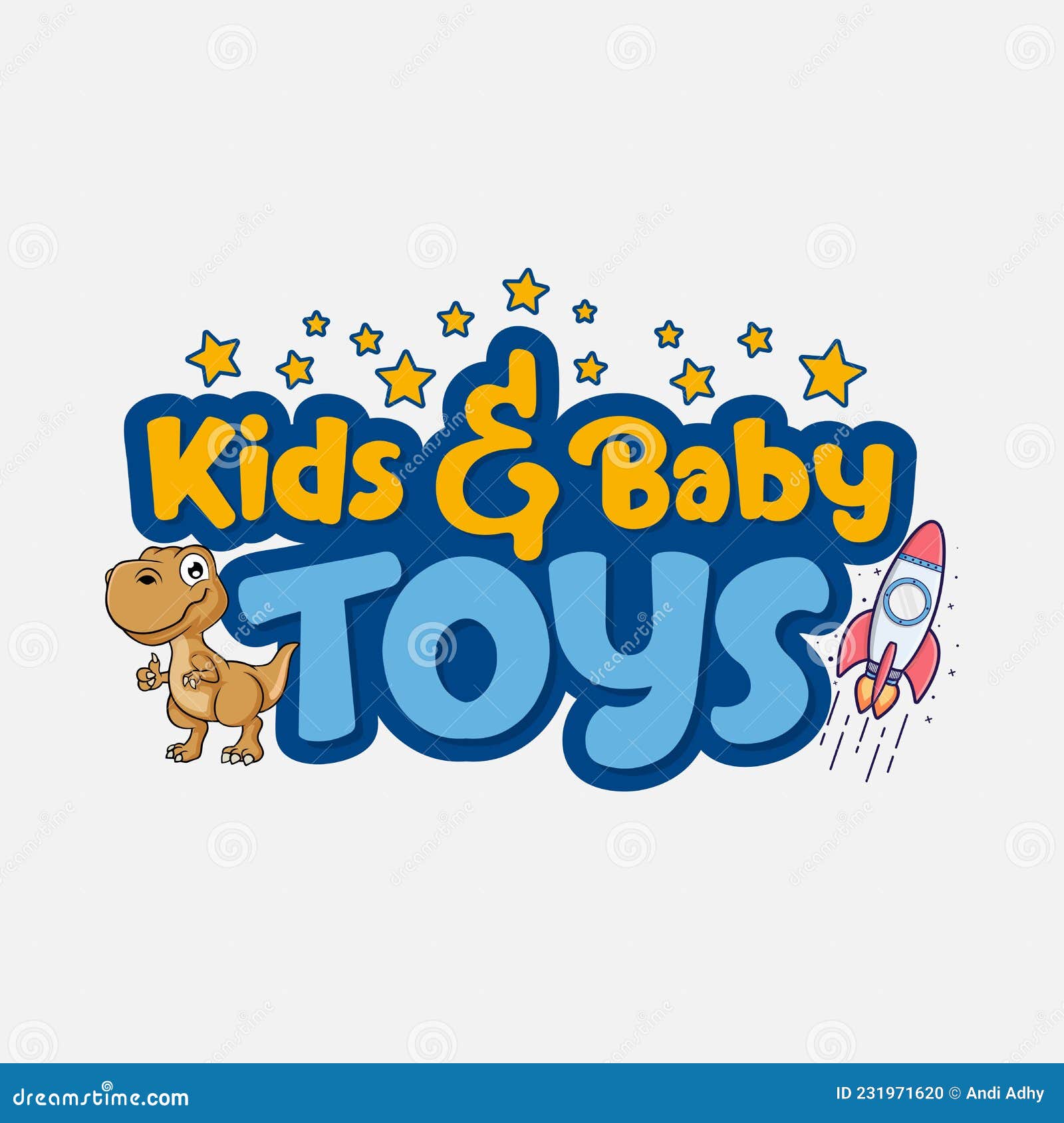 Kids & Baby Toys Logo stock illustration. Illustration of toys 231971620