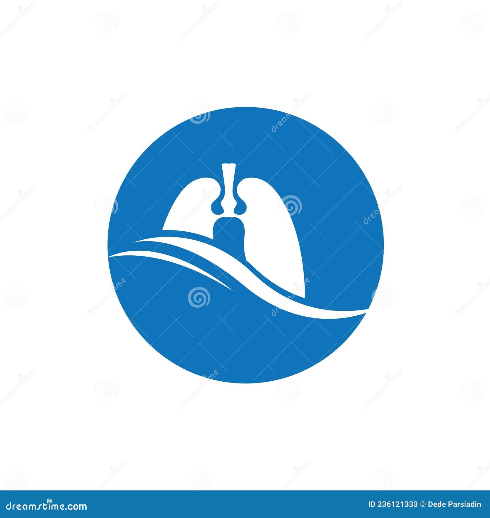 Organ Lungs Logo Illustration Design Template Vector Stock Vector