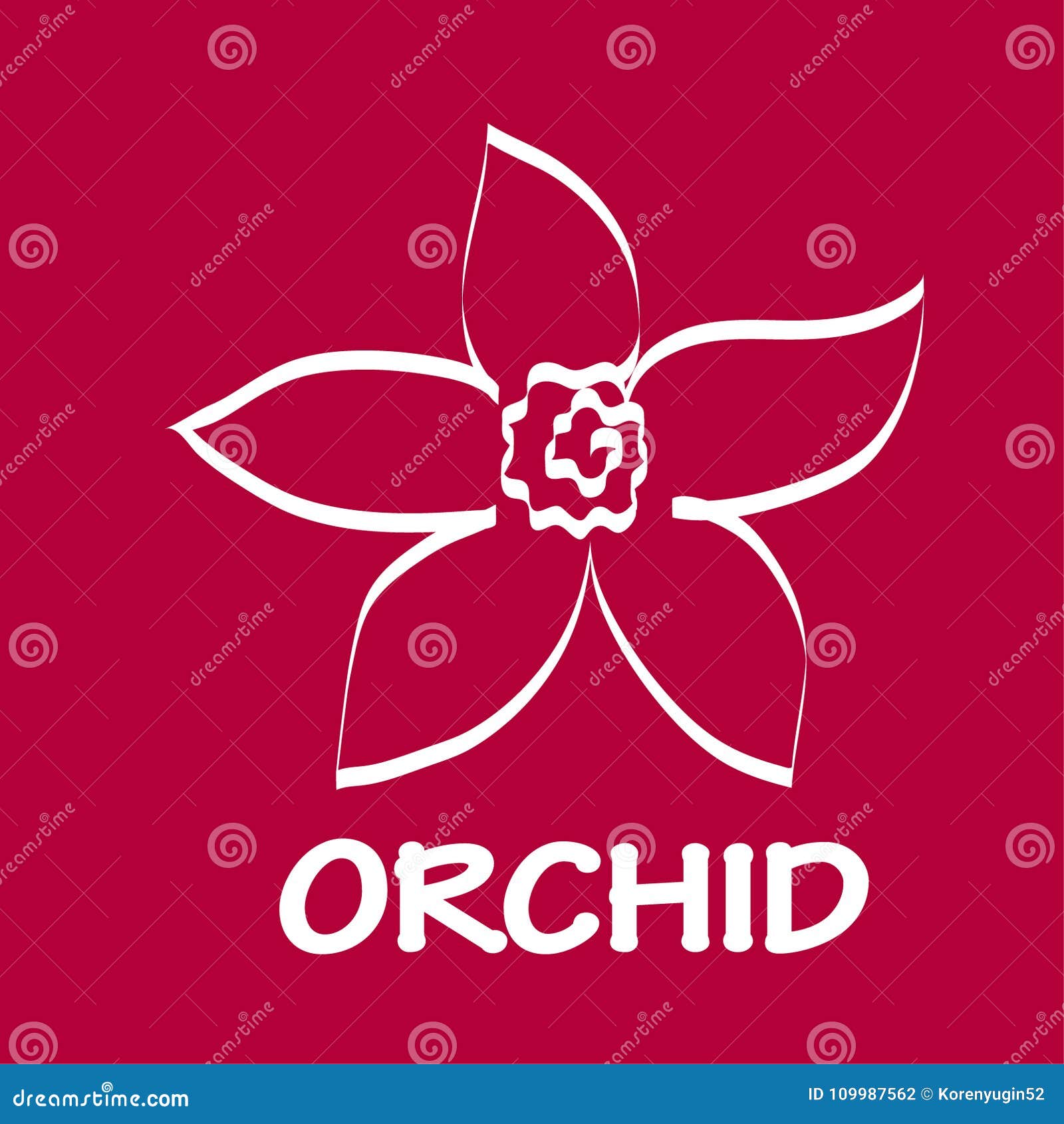 Logo Orchid Design Vector Illustration Stock Vector Illustration of
