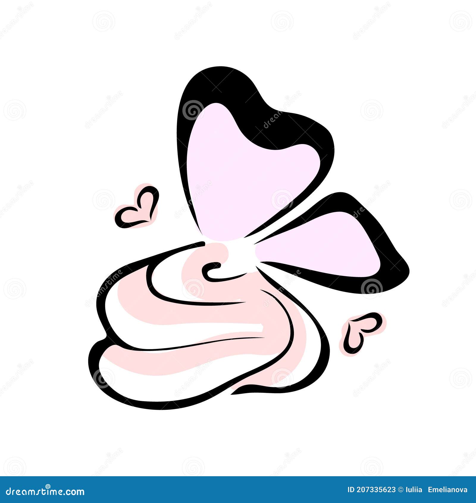 Logo Para La Pastelería Café De Repostería. Contorno De Corazones De Crema  De Mariposa. Dibujo Manual. Vector Stock de ilustración - Ilustración de  mariposa, concepto: 207335623